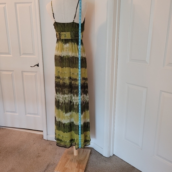 Apt. 9 Green Maxi Dress Beaded at the Waist Sz 6 - Picture 8 of 13